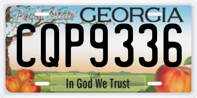 GA license plate CQP9336