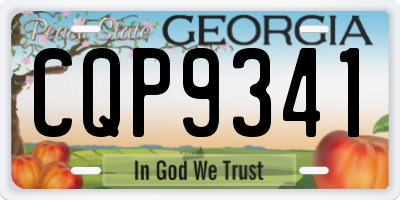 GA license plate CQP9341
