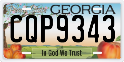 GA license plate CQP9343