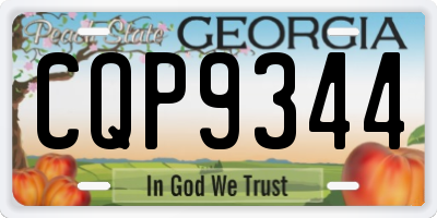GA license plate CQP9344