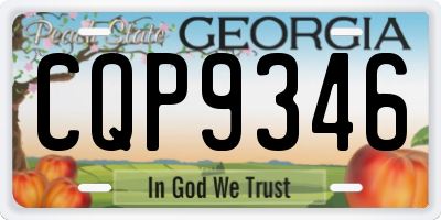 GA license plate CQP9346