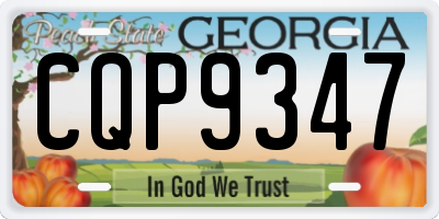 GA license plate CQP9347