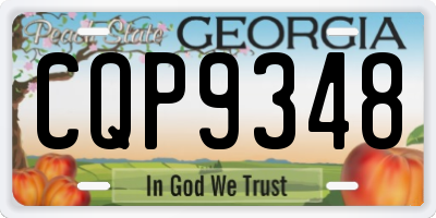 GA license plate CQP9348