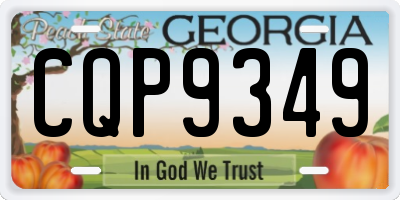 GA license plate CQP9349