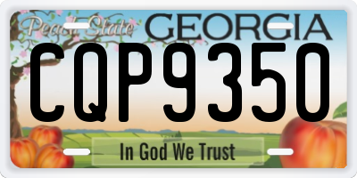 GA license plate CQP9350