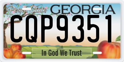 GA license plate CQP9351