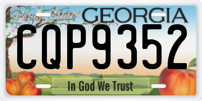 GA license plate CQP9352