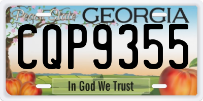 GA license plate CQP9355