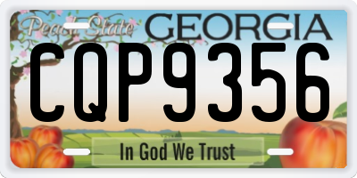 GA license plate CQP9356