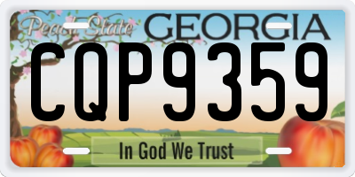 GA license plate CQP9359