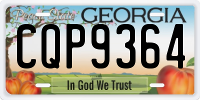 GA license plate CQP9364