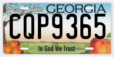 GA license plate CQP9365