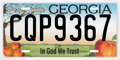 GA license plate CQP9367