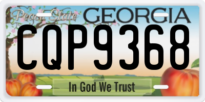 GA license plate CQP9368