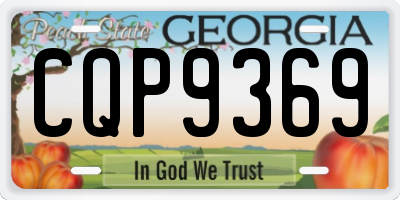 GA license plate CQP9369