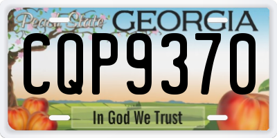GA license plate CQP9370