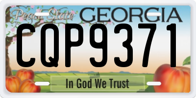 GA license plate CQP9371