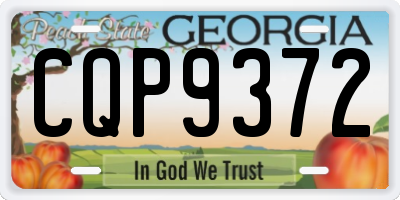 GA license plate CQP9372