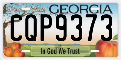 GA license plate CQP9373
