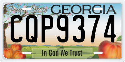 GA license plate CQP9374