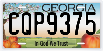 GA license plate CQP9375