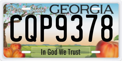 GA license plate CQP9378