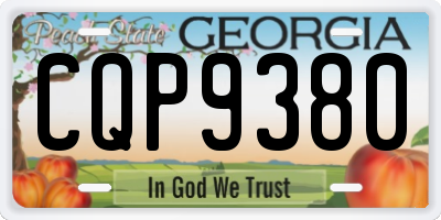 GA license plate CQP9380