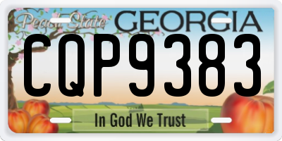 GA license plate CQP9383