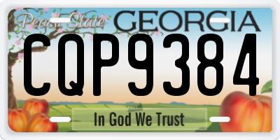 GA license plate CQP9384