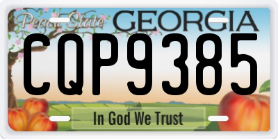 GA license plate CQP9385