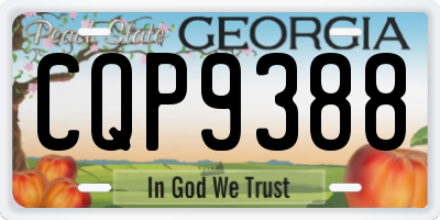 GA license plate CQP9388