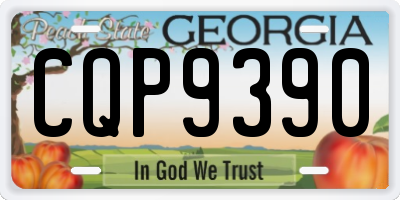 GA license plate CQP9390