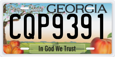 GA license plate CQP9391