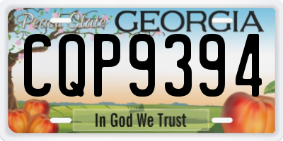 GA license plate CQP9394