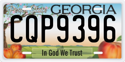 GA license plate CQP9396