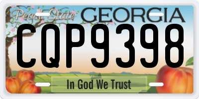 GA license plate CQP9398