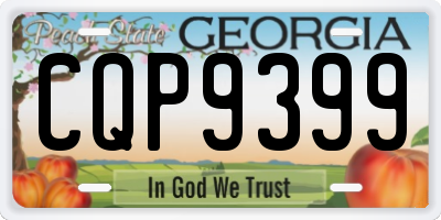 GA license plate CQP9399