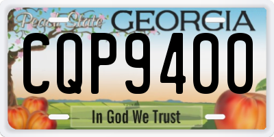GA license plate CQP9400