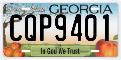 GA license plate CQP9401
