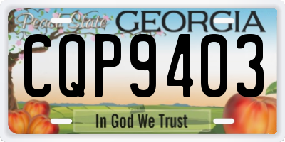 GA license plate CQP9403