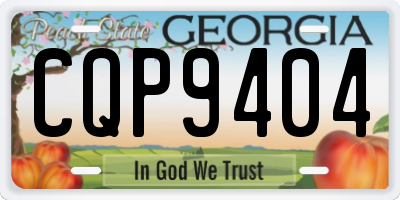 GA license plate CQP9404