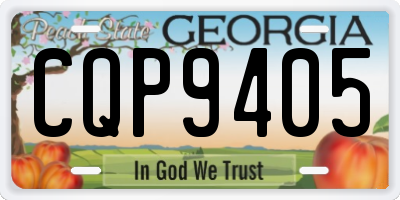 GA license plate CQP9405