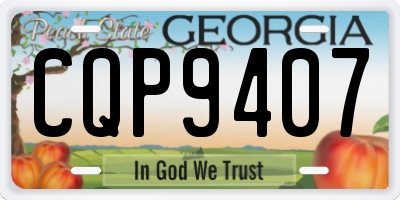 GA license plate CQP9407