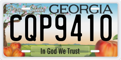 GA license plate CQP9410
