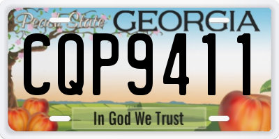 GA license plate CQP9411