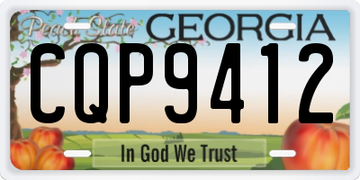 GA license plate CQP9412