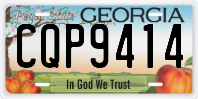 GA license plate CQP9414