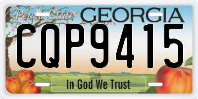 GA license plate CQP9415