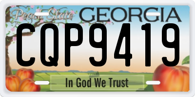 GA license plate CQP9419
