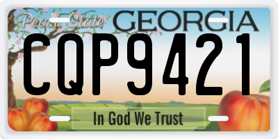 GA license plate CQP9421